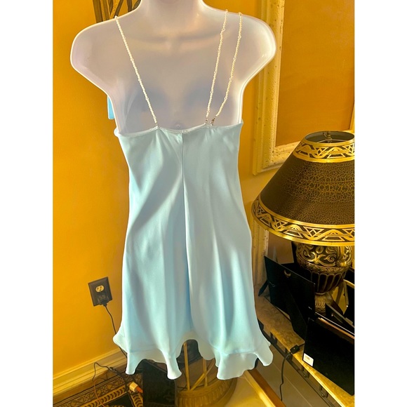 Hype Flowy Midi Dress with pearl spaghetti Straps Size 8 - Picture 5 of 13